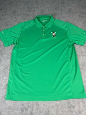 Nike Golf Dri-FIT Polo L Green Poker Golf Chicago 2013 Desert Rats